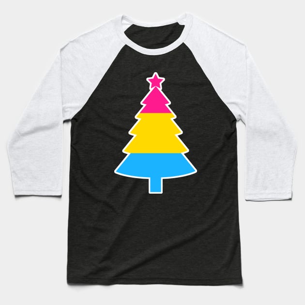 Christmas Tree LGBT Flag Pansexual Baseball T-Shirt by aaallsmiles